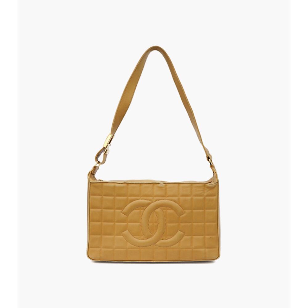 CHANEL Beige Chocobar Big CC Shoulder Bag A-A23509